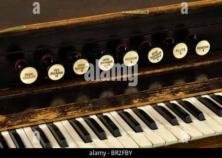 Organ in St. Michael`s Church, Budbrooke, Warwickshire, England, UK Stock Photo